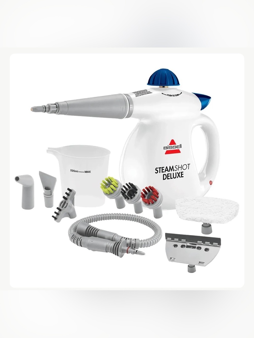 Bissell SteamShot Deluxe Handheld Steamer - White with Blue Accents